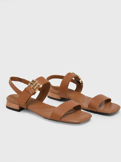 Sandales En Cuir Tommy hilfiger Marron accessoires 7094GU9 vue secondaire 2
