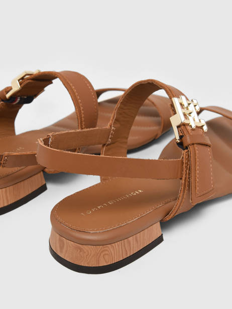 Sandales En Cuir Tommy hilfiger Marron accessoires 7094GU9 vue secondaire 3