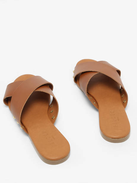 Mules En Cuir Pieces Marron accessoires 17136358 vue secondaire 3