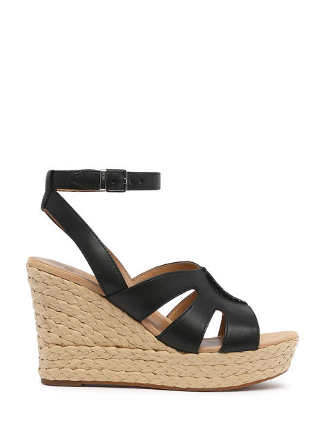 Sandales Semelle Compensée Careena En Cuir Ugg Noir accessoires 1128251