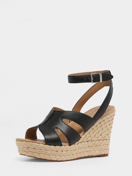 Sandales Semelle Compensée Careena En Cuir Ugg Noir accessoires 1128251 vue secondaire 1