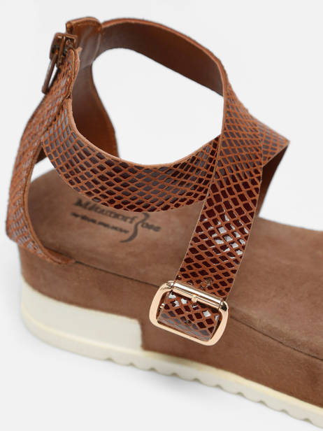 Sandales Nablier En Cuir Metamorf'ose Marron accessoires NABLIER vue secondaire 1